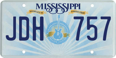 MS license plate JDH757