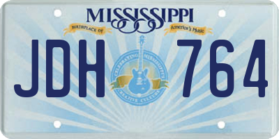 MS license plate JDH764