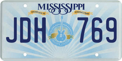 MS license plate JDH769