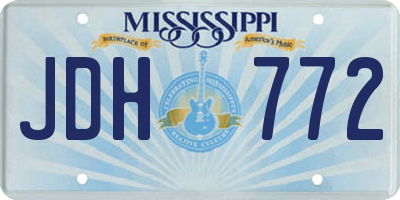 MS license plate JDH772