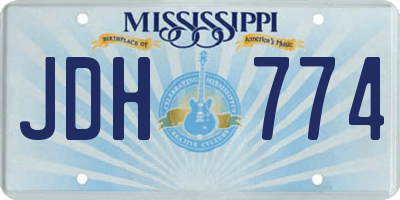 MS license plate JDH774