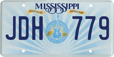 MS license plate JDH779