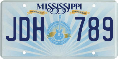 MS license plate JDH789