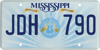 MS license plate JDH790