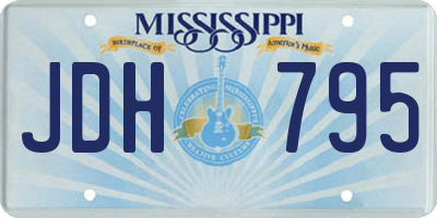 MS license plate JDH795