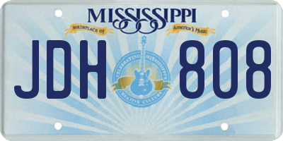 MS license plate JDH808