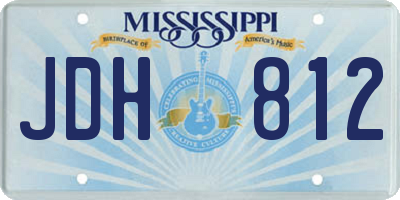 MS license plate JDH812
