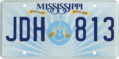 MS license plate JDH813