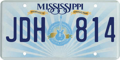 MS license plate JDH814
