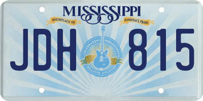 MS license plate JDH815