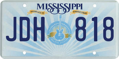 MS license plate JDH818