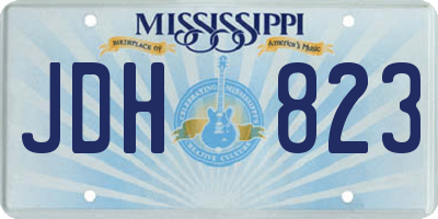 MS license plate JDH823