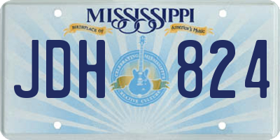 MS license plate JDH824