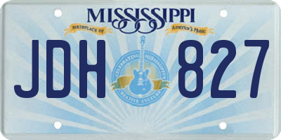 MS license plate JDH827