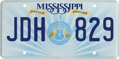 MS license plate JDH829