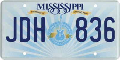 MS license plate JDH836