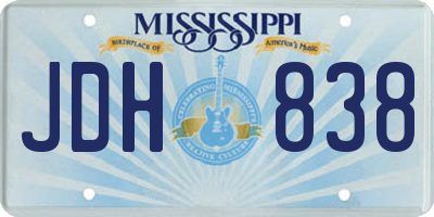 MS license plate JDH838