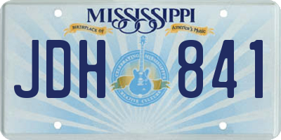 MS license plate JDH841