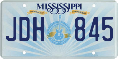 MS license plate JDH845