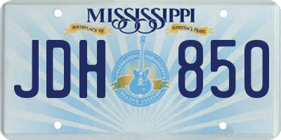 MS license plate JDH850