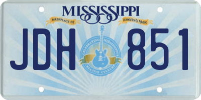 MS license plate JDH851