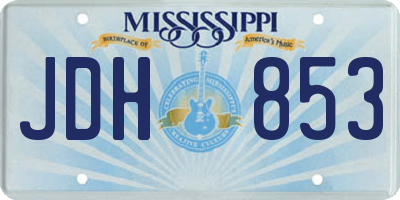 MS license plate JDH853