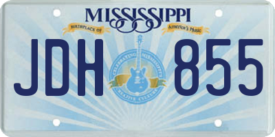 MS license plate JDH855