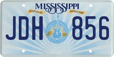 MS license plate JDH856