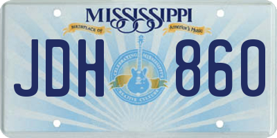 MS license plate JDH860
