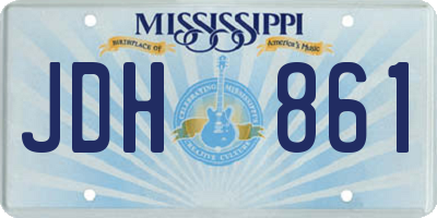 MS license plate JDH861