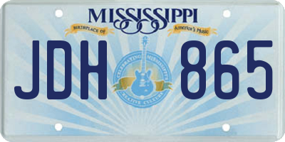 MS license plate JDH865