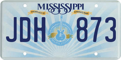 MS license plate JDH873