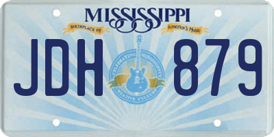 MS license plate JDH879