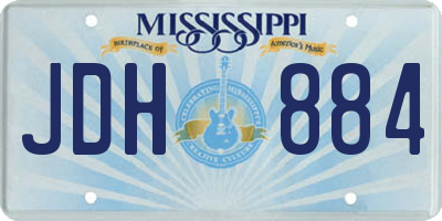 MS license plate JDH884