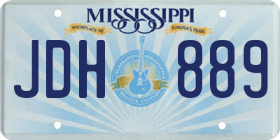 MS license plate JDH889