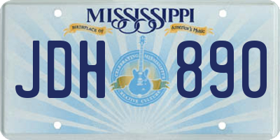 MS license plate JDH890