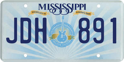 MS license plate JDH891