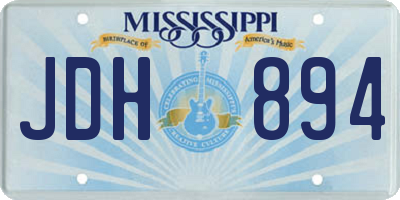 MS license plate JDH894