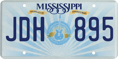MS license plate JDH895