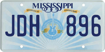 MS license plate JDH896