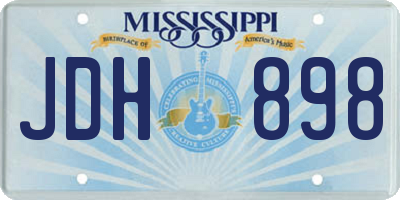 MS license plate JDH898