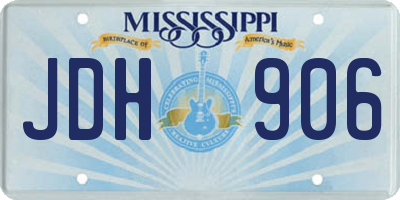 MS license plate JDH906