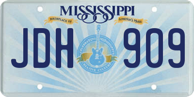 MS license plate JDH909