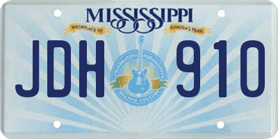 MS license plate JDH910