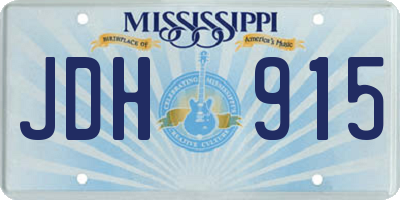 MS license plate JDH915