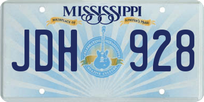 MS license plate JDH928