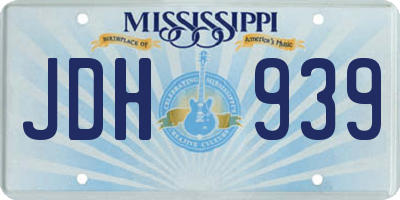 MS license plate JDH939