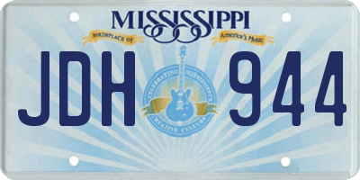 MS license plate JDH944