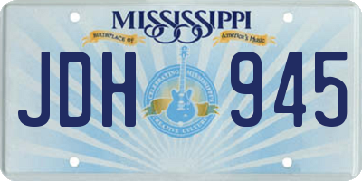 MS license plate JDH945