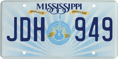 MS license plate JDH949